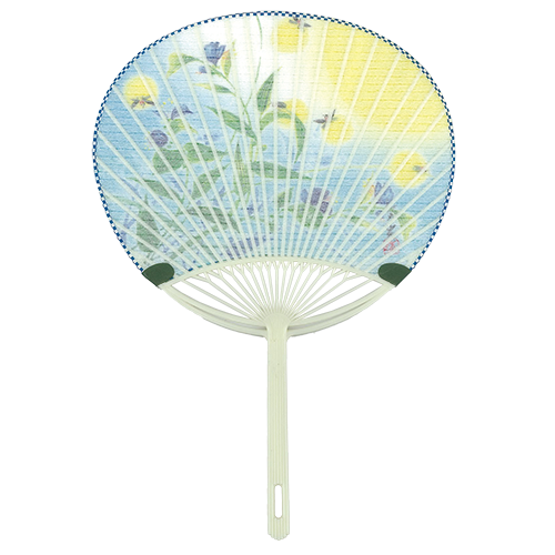 ポリうちわ　露草ホタル
