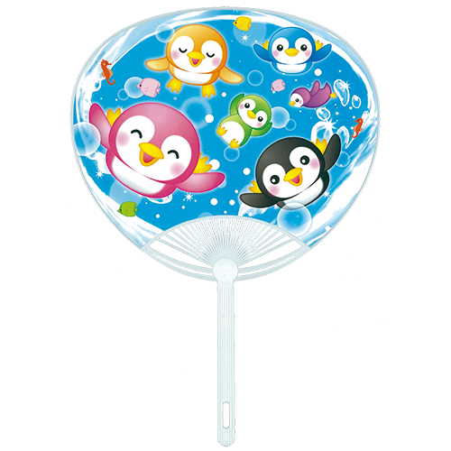 リサイクルうちわ　ペンギン